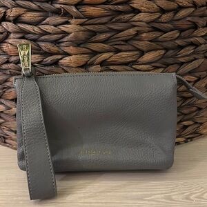 Olivia + Joy Gray Leather Wristlet